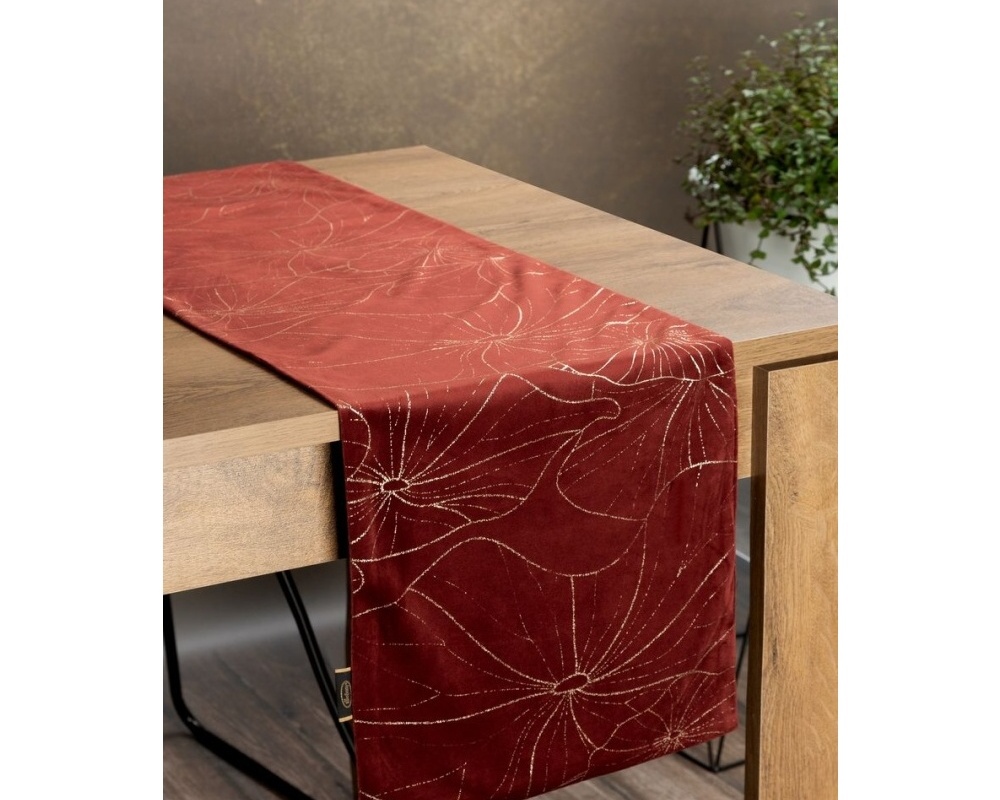 Behúň na stôl Blink 18, červený s lesklým vzorom